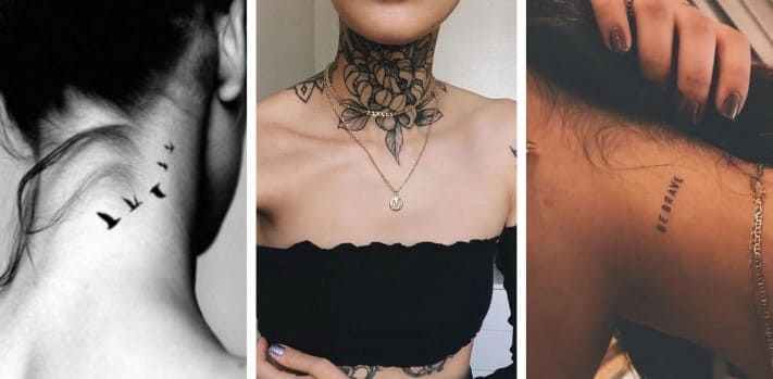 tatuajes femeninos para cuello