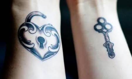 tatuajes parejas candado y llave